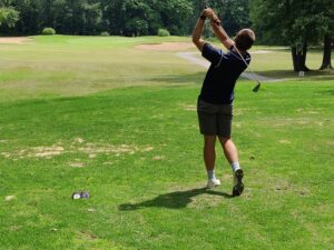 golfer at 2023 President's Golf Classic